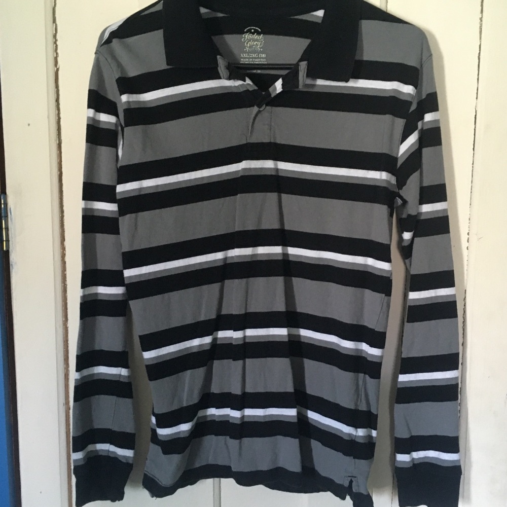 NWOT Faded Glory Long Sleeve Polo